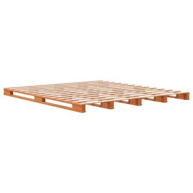 vidaXL Palettenbett Wachsbraun 180x200 cm Massivholz Kiefer