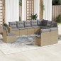 vidaXL 10-tlg. Garten-Sofagarnitur mit Kissen Beige Poly Rattan vidaXL 10-tlg. Garten-Sofagarnitur mit Kissen Beige Poly Rattan