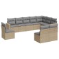vidaXL 10-tlg. Garten-Sofagarnitur mit Kissen Beige Poly Rattan vidaXL 10-tlg. Garten-Sofagarnitur mit Kissen Beige Poly Rattan