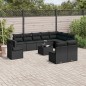 vidaXL 11-tlg. Garten-Sofagarnitur mit Kissen Schwarz Poly Rattan vidaXL 11-tlg. Garten-Sofagarnitur mit Kissen Schwarz Poly Rattan