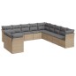 vidaXL 11-tlg. Garten-Sofagarnitur mit Kissen Beige Poly Rattan vidaXL 11-tlg. Garten-Sofagarnitur mit Kissen Beige Poly Rattan