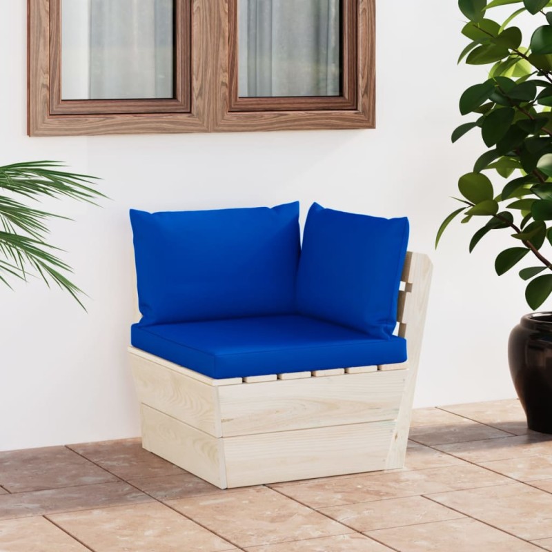 vidaXL Garten-Paletten-Ecksofa mit Kissen Imprägniertes Fichtenholz vidaXL Garten-Paletten-Ecksofa mit Kissen Imprägniertes Fichtenholz