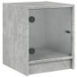 vidaXL Nachttische mit Glastüren 2 Stk. Betongrau 35x37x42 cm vidaXL Nachttische mit Glastüren 2 Stk. Betongrau 35x37x42 cm