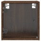 vidaXL Nachttische mit Glastüren 2 Stk. Braun Eichen-Optik 35x37x35 cm vidaXL Nachttische mit Glastüren 2 Stk. Braun Eichen-Optik 35x37x35 cm