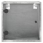vidaXL Nachttisch mit Glastür Betongrau 35x37x35 cm vidaXL Nachttisch mit Glastür Betongrau 35x37x35 cm