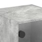 vidaXL Nachttisch mit Glastür Betongrau 35x37x35 cm vidaXL Nachttisch mit Glastür Betongrau 35x37x35 cm