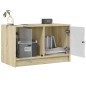 vidaXL TV-Schrank mit Glastüren Sonoma-Eiche 68x37x42 cm vidaXL TV-Schrank mit Glastüren Sonoma-Eiche 68x37x42 cm