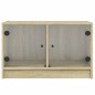 vidaXL TV-Schrank mit Glastüren Sonoma-Eiche 68x37x42 cm vidaXL TV-Schrank mit Glastüren Sonoma-Eiche 68x37x42 cm