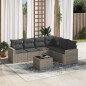 vidaXL 7-tlg. Garten-Sofagarnitur mit Kissen Grau Poly Rattan vidaXL 7-tlg. Garten-Sofagarnitur mit Kissen Grau Poly Rattan