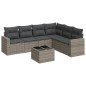 vidaXL 7-tlg. Garten-Sofagarnitur mit Kissen Grau Poly Rattan vidaXL 7-tlg. Garten-Sofagarnitur mit Kissen Grau Poly Rattan