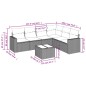vidaXL 7-tlg. Garten-Sofagarnitur mit Kissen Grau Poly Rattan vidaXL 7-tlg. Garten-Sofagarnitur mit Kissen Grau Poly Rattan