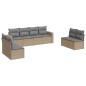 vidaXL 8-tlg. Garten-Sofagarnitur mit Kissen Beige Poly Rattan vidaXL 8-tlg. Garten-Sofagarnitur mit Kissen Beige Poly Rattan