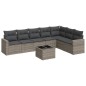 vidaXL 8-tlg. Garten-Sofagarnitur mit Kissen Grau Poly Rattan vidaXL 8-tlg. Garten-Sofagarnitur mit Kissen Grau Poly Rattan
