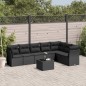vidaXL 8-tlg. Garten-Sofagarnitur mit Kissen Schwarz Poly Rattan vidaXL 8-tlg. Garten-Sofagarnitur mit Kissen Schwarz Poly Rattan