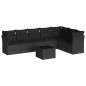 vidaXL 8-tlg. Garten-Sofagarnitur mit Kissen Schwarz Poly Rattan vidaXL 8-tlg. Garten-Sofagarnitur mit Kissen Schwarz Poly Rattan