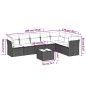 vidaXL 8-tlg. Garten-Sofagarnitur mit Kissen Schwarz Poly Rattan vidaXL 8-tlg. Garten-Sofagarnitur mit Kissen Schwarz Poly Rattan