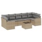 vidaXL 8-tlg. Garten-Sofagarnitur mit Kissen Beige Poly Rattan vidaXL 8-tlg. Garten-Sofagarnitur mit Kissen Beige Poly Rattan