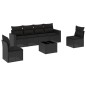 vidaXL 7-tlg. Garten-Sofagarnitur mit Kissen Schwarz Poly Rattan vidaXL 7-tlg. Garten-Sofagarnitur mit Kissen Schwarz Poly Rattan