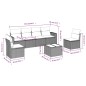 vidaXL 7-tlg. Garten-Sofagarnitur mit Kissen Schwarz Poly Rattan vidaXL 7-tlg. Garten-Sofagarnitur mit Kissen Schwarz Poly Rattan