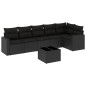 vidaXL 7-tlg. Garten-Sofagarnitur mit Kissen Schwarz Poly Rattan vidaXL 7-tlg. Garten-Sofagarnitur mit Kissen Schwarz Poly Rattan