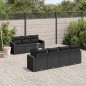 vidaXL 8-tlg. Garten-Sofagarnitur mit Kissen Schwarz Poly Rattan vidaXL 8-tlg. Garten-Sofagarnitur mit Kissen Schwarz Poly Rattan