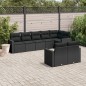 vidaXL 8-tlg. Garten-Sofagarnitur mit Kissen Schwarz Poly Rattan vidaXL 8-tlg. Garten-Sofagarnitur mit Kissen Schwarz Poly Rattan