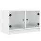 vidaXL TV-Schrank mit Glastüren Weiß 68x37x42 cm vidaXL TV-Schrank mit Glastüren Weiß 68x37x42 cm