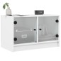 vidaXL TV-Schrank mit Glastüren Weiß 68x37x42 cm vidaXL TV-Schrank mit Glastüren Weiß 68x37x42 cm