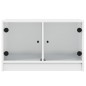 vidaXL TV-Schrank mit Glastüren Weiß 68x37x42 cm vidaXL TV-Schrank mit Glastüren Weiß 68x37x42 cm