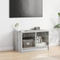 vidaXL TV-Schrank mit Glastüren Grau Sonoma 68x37x42 cm vidaXL TV-Schrank mit Glastüren Grau Sonoma 68x37x42 cm