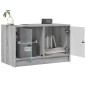 vidaXL TV-Schrank mit Glastüren Grau Sonoma 68x37x42 cm vidaXL TV-Schrank mit Glastüren Grau Sonoma 68x37x42 cm
