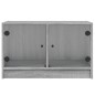 vidaXL TV-Schrank mit Glastüren Grau Sonoma 68x37x42 cm vidaXL TV-Schrank mit Glastüren Grau Sonoma 68x37x42 cm
