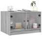 vidaXL Couchtisch mit Glastüren Grau Sonoma 68x50x42 cm vidaXL Couchtisch mit Glastüren Grau Sonoma 68x50x42 cm