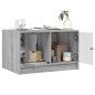 vidaXL Couchtisch mit Glastüren Grau Sonoma 68x50x42 cm vidaXL Couchtisch mit Glastüren Grau Sonoma 68x50x42 cm
