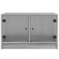vidaXL Couchtisch mit Glastüren Grau Sonoma 68x50x42 cm vidaXL Couchtisch mit Glastüren Grau Sonoma 68x50x42 cm