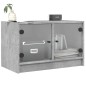 vidaXL TV-Schrank mit Glastüren Betongrau 68x37x42 cm vidaXL TV-Schrank mit Glastüren Betongrau 68x37x42 cm