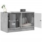 vidaXL TV-Schrank mit Glastüren Betongrau 68x37x42 cm vidaXL TV-Schrank mit Glastüren Betongrau 68x37x42 cm