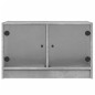 vidaXL TV-Schrank mit Glastüren Betongrau 68x37x42 cm vidaXL TV-Schrank mit Glastüren Betongrau 68x37x42 cm