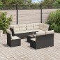 vidaXL 9-tlg. Garten-Sofagarnitur mit Kissen Schwarz Poly Rattan vidaXL 9-tlg. Garten-Sofagarnitur mit Kissen Schwarz Poly Rattan