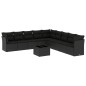 vidaXL 10-tlg. Garten-Sofagarnitur mit Kissen Schwarz Poly Rattan vidaXL 10-tlg. Garten-Sofagarnitur mit Kissen Schwarz Poly Rattan