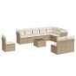 vidaXL 11-tlg. Garten-Sofagarnitur mit Kissen Beige Poly Rattan vidaXL 11-tlg. Garten-Sofagarnitur mit Kissen Beige Poly Rattan