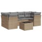 vidaXL 7-tlg. Garten-Sofagarnitur mit Kissen Beige Poly Rattan vidaXL 7-tlg. Garten-Sofagarnitur mit Kissen Beige Poly Rattan