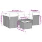 vidaXL 7-tlg. Garten-Sofagarnitur mit Kissen Beige Poly Rattan vidaXL 7-tlg. Garten-Sofagarnitur mit Kissen Beige Poly Rattan
