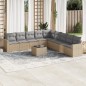vidaXL 10-tlg. Garten-Sofagarnitur mit Kissen Beige Poly Rattan vidaXL 10-tlg. Garten-Sofagarnitur mit Kissen Beige Poly Rattan