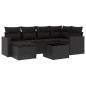 vidaXL 7-tlg. Garten-Sofagarnitur mit Kissen Schwarz Poly Rattan vidaXL 7-tlg. Garten-Sofagarnitur mit Kissen Schwarz Poly Rattan
