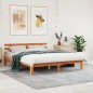vidaXL Massivholzbett ohne Matratze Wachsbraun 160x200 Kiefernholz vidaXL Massivholzbett ohne Matratze Wachsbraun 160x200 Kiefernholz