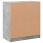 vidaXL Beistellschrank mit Glastüren Betongrau 68x37x75,5 cm vidaXL Beistellschrank mit Glastüren Betongrau 68x37x75,5 cm