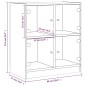 vidaXL Beistellschrank mit Glastüren Betongrau 68x37x75,5 cm vidaXL Beistellschrank mit Glastüren Betongrau 68x37x75,5 cm