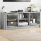 vidaXL TV-Schrank mit Glastüren Grau Sonoma 102x37x42 cm vidaXL TV-Schrank mit Glastüren Grau Sonoma 102x37x42 cm
