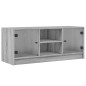 vidaXL TV-Schrank mit Glastüren Grau Sonoma 102x37x42 cm vidaXL TV-Schrank mit Glastüren Grau Sonoma 102x37x42 cm